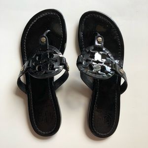 Tory Burch Black Patent Miller Sandal